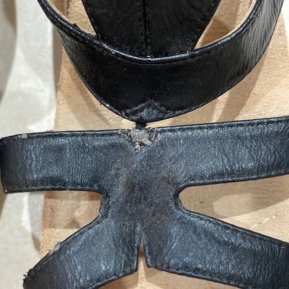 Modzori Reversible Leather Alexa Slide Pearl Gold/ Black Size 10 - Picture 10 of 11